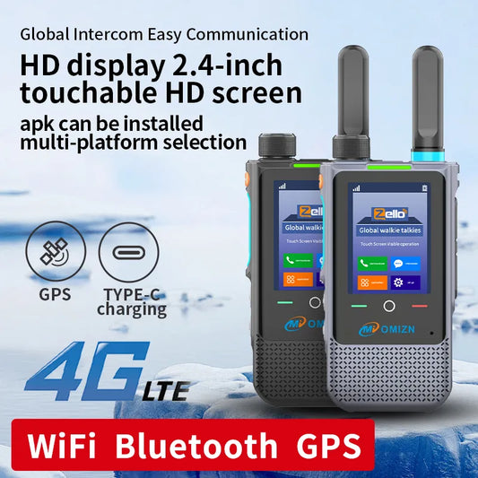 OMIZN A5 Model Global WalkieTalkie,5000 miles distance,8.1 Androidsystem 2.4 inch Touchscreen walkie-talkie