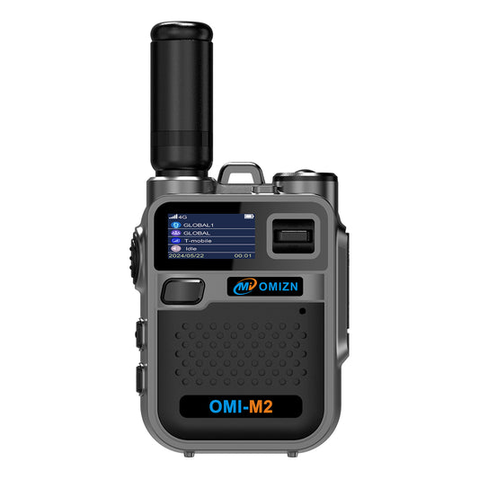 OMIZN M2 Global Walkie Talkie Unlimited Range, 4G LTE PoC Two Way Radio with AES256 Encryption Flashlight for Outdoor